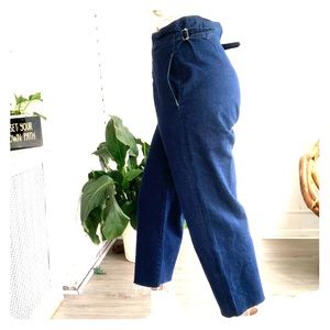 ASOS high waist Cropped Wide leg denim